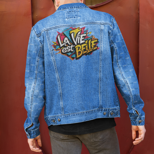 Jacket Denim LVB La Vie Est Belle Grafitti