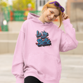 Load image into Gallery viewer, Hoodie Pink La Vie Est Belle Blue
