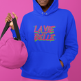 Load image into Gallery viewer, Hoodie Navy La Vie Est Belle Pink Green
