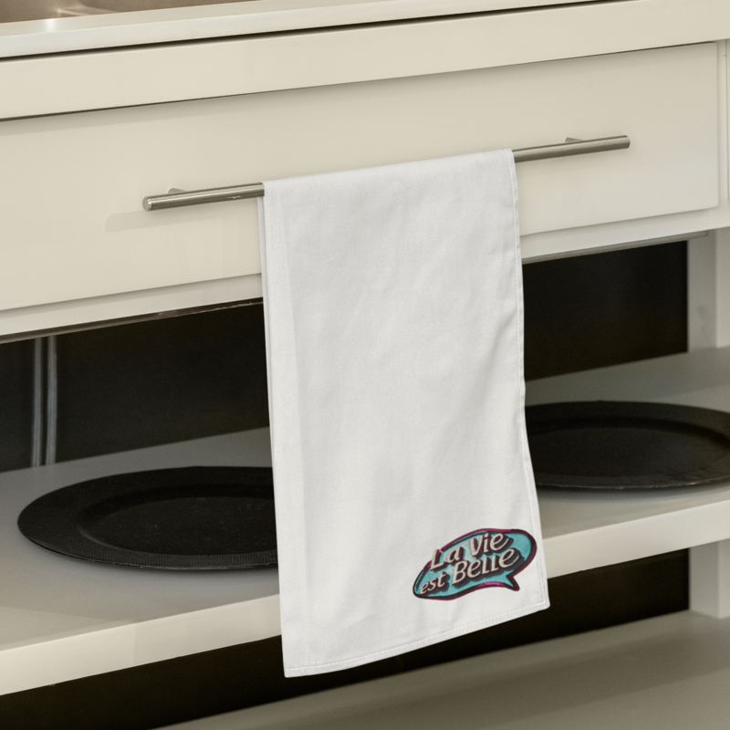 Towel White La Vie Est Belle Bubble