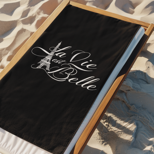 Towel Black La Vie Est Belle