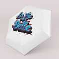Load image into Gallery viewer, Umbrella White La Vie Est Belle Blue
