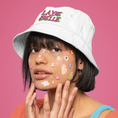 Load image into Gallery viewer, Hat Bob White La Vie Est Belle Pink Green
