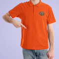 Load image into Gallery viewer, Polo Shirt Orange La Vie Est Belle Graffiti
