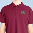 Load image into Gallery viewer, Polo Shirt Burgundy La Vie Est Belle Graffiti
