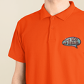 Load image into Gallery viewer, Polo Shirt Orange La Vie Est Belle Blue
