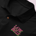 Load image into Gallery viewer, Polo Shirt La Vie Est Belle Green Pink Embroidery
