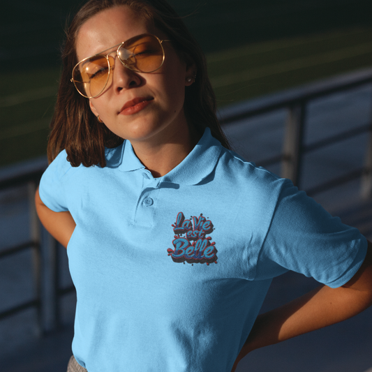 Polo Shirt Blue La Vie Est Belle Bubble