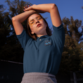 Load image into Gallery viewer, Polo Shirt Navy La Vie Est Belle Bubble
