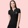 Load image into Gallery viewer, Polo Shirt Black La Vie Est Belle Bubble
