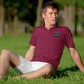 Load image into Gallery viewer, Polo Shirt Burgundy La Vie Est Belle Bubble
