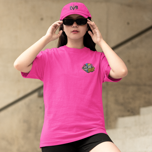 Tee Shirt Pink La Vie Est Belle Graffiti