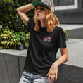 Load image into Gallery viewer, Tee Shirt Black La Vie Est Belle Green Pink
