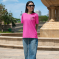 Load image into Gallery viewer, Tee Shirt Pink La Vie Est Belle Green Pink
