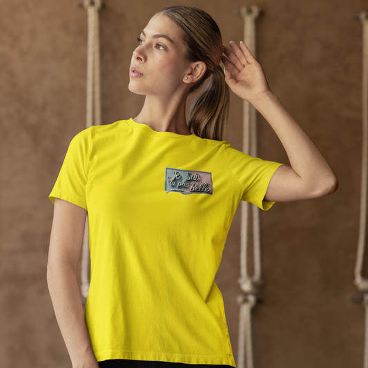 Tee Shirt Yellow Je Suis la Plus Belle