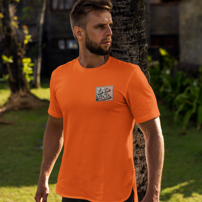 Tee Shirt Orange La Vie Est Belle Frame