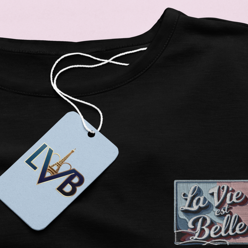 Tee Shirt La Vie Est Belle Frame Embroidery