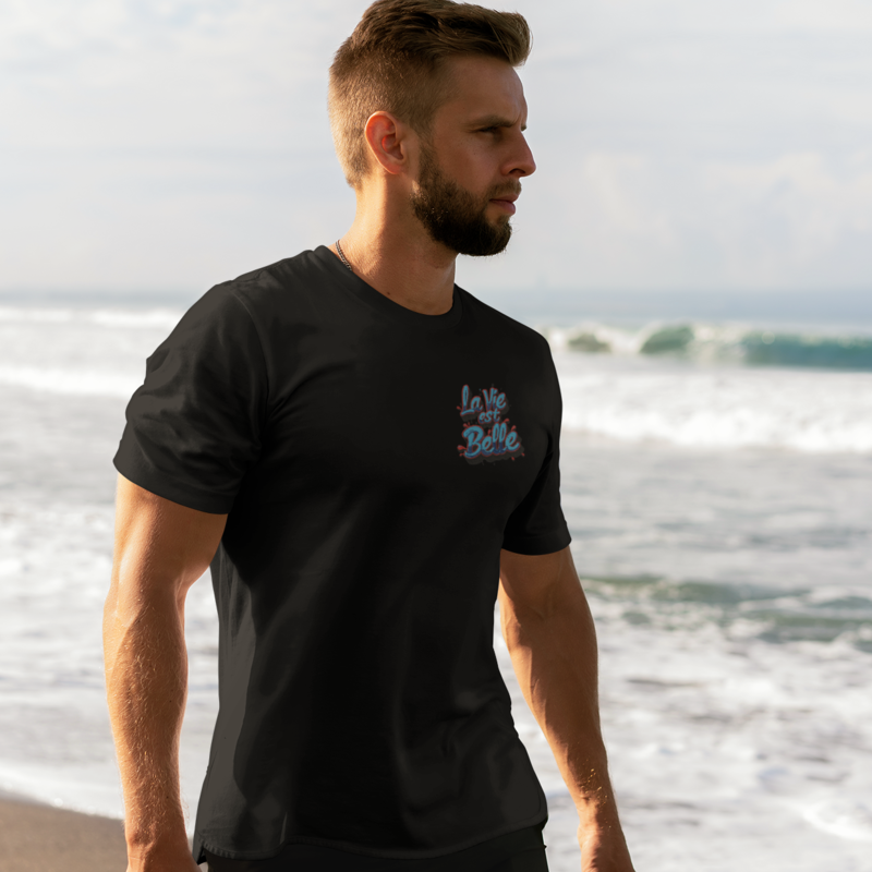 Tee Shirt Black La Vie Est Belle Bubble