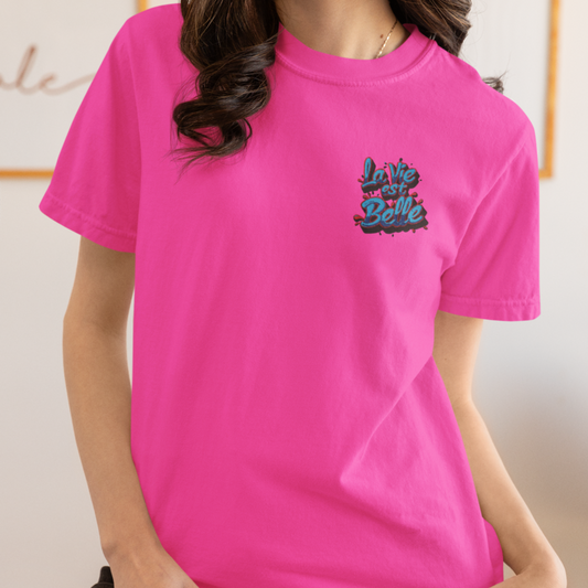 Tee Shirt Pink La Vie Est Belle Bubble