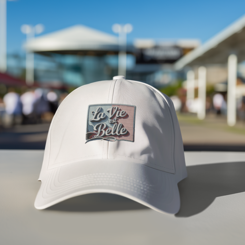 Cap White La Vie Est Belle Frame