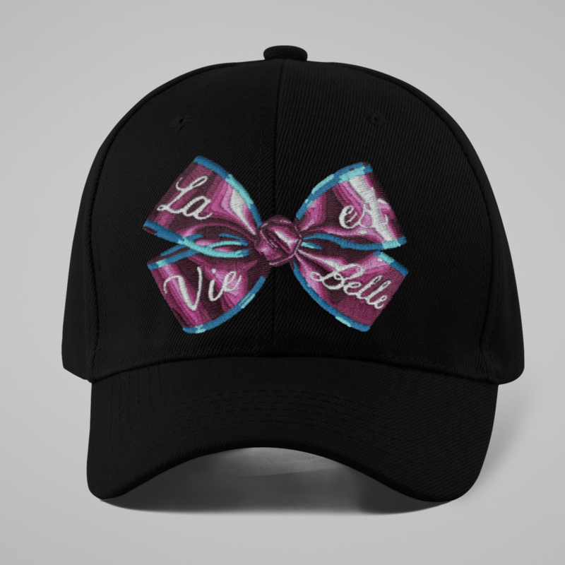 Cap Black La Vie Est Belle Ribbon Knot