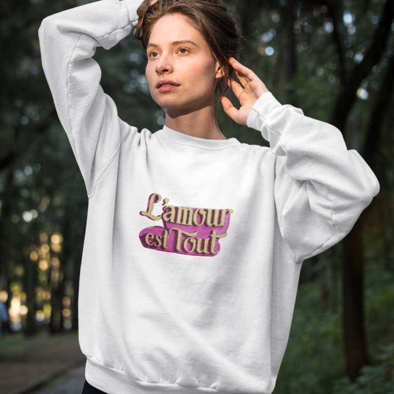 Sweater White l'Amour Est Tout