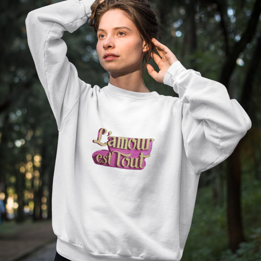 Sweater White l'Amour Est Tout