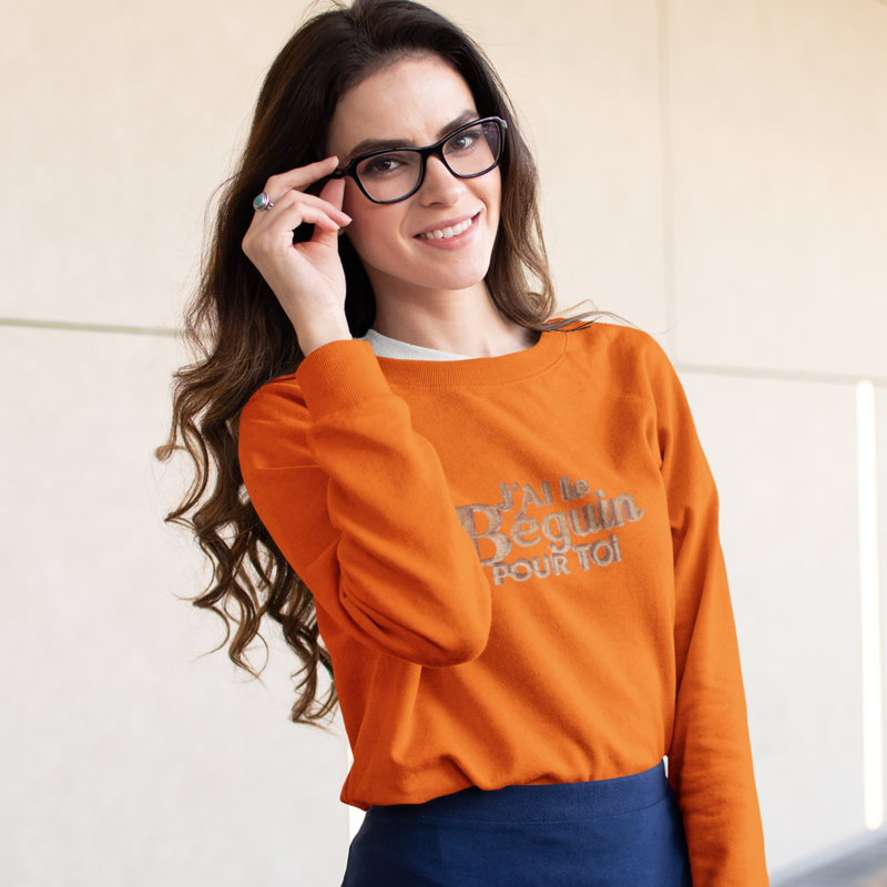 Sweater Orange J'ai le Béguin