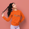 Load image into Gallery viewer, Sweater Orange La Vie Est Belle Flowers
