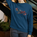 Load image into Gallery viewer, Sweater Navy La Vie Est Belle Flowers
