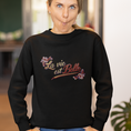 Load image into Gallery viewer, Sweater Black La Vie Est Belle Flowers
