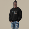 Load image into Gallery viewer, Sweater Black La Vie Est Belle Blue Gold
