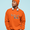 Load image into Gallery viewer, Sweater Orange La Vie Est Belle Blue Gold

