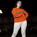 Load image into Gallery viewer, Sweater Orange La Vie Est Belle Blue Purple
