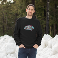 Load image into Gallery viewer, Sweater Black La Vie Est Belle Blue Purple
