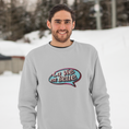 Load image into Gallery viewer, Sweater Gray La Vie Est Belle Blue Purple
