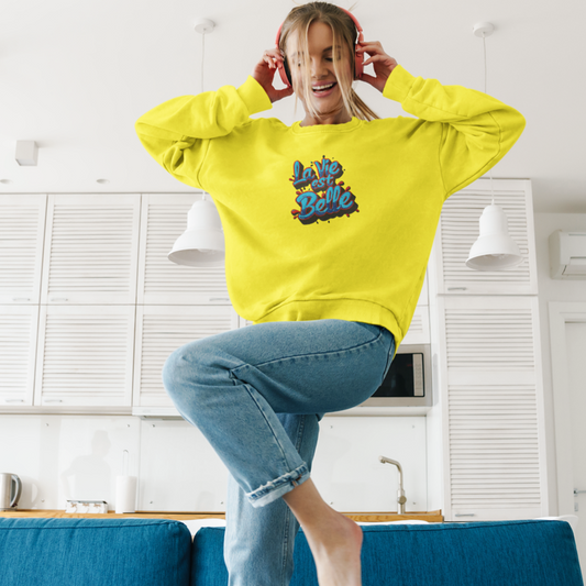 Sweater yellow La Vie Est Belle Bubble
