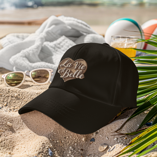 Cap Black La Vie Est Belle Heart Brown