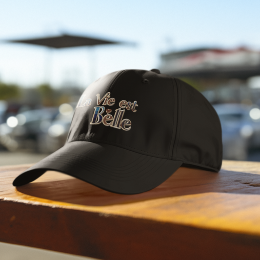 Cap Black La Vie Est Belle Gold Blue
