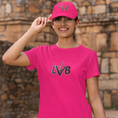 Load image into Gallery viewer, Cap Pink La Vie Est Belle Gold Blue
