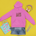 Load image into Gallery viewer, Child Hoodie Pink La Vie Est Belle Pink Green
