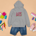 Load image into Gallery viewer, Child Hoodie Gray La Vie Est Belle Pink Green
