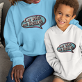 Load image into Gallery viewer, Child Hoodie White La Vie Est Belle Blue Purple
