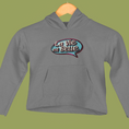 Load image into Gallery viewer, Child Hoodie Gray La Vie Est Belle Blue Purple
