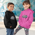 Load image into Gallery viewer, Child Hoodie La Vie Est Belle Blue Purple
