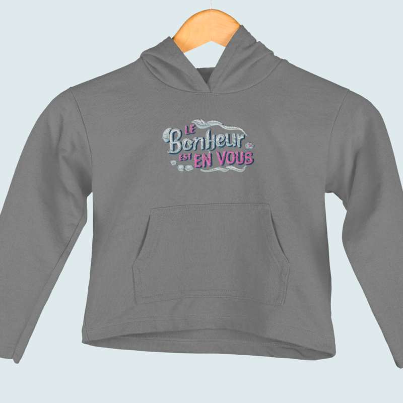 Child Hoodie Gray Le Bonheur