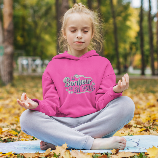 Child Hoodie Pink Le Bonheur