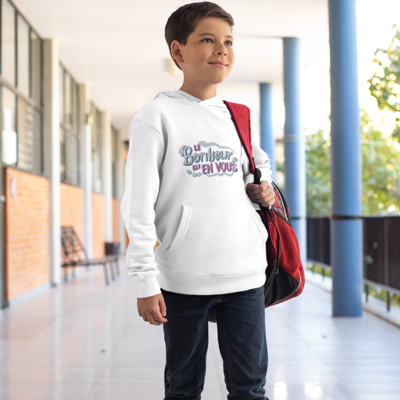Child Hoodie White Le Bonheur