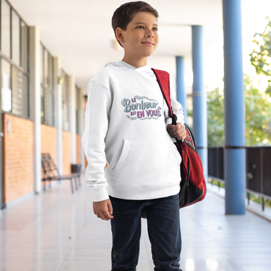 Child Hoodie White Le Bonheur