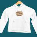 Load image into Gallery viewer, Child Hoodie White Donner Sa Langue au Chat Kawaii
